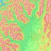 Lake Te Anau topographic map, elevation, terrain
