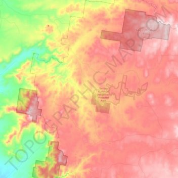 New Valley topographic map, elevation, terrain