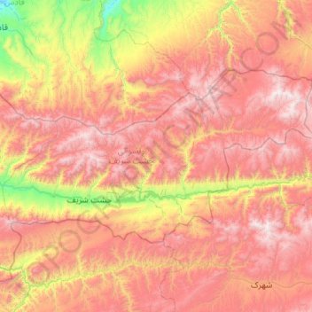 Chishti Sharif topographic map, elevation, terrain