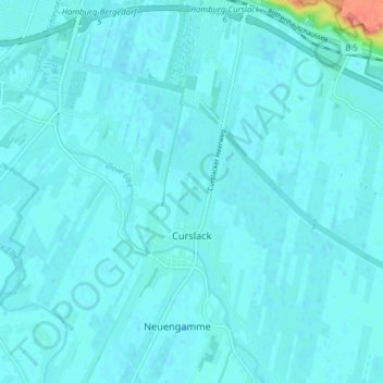 Curslack topographic map, elevation, terrain