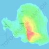 Yoron Island topographic map, elevation, terrain