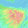 Olympic-Nationalpark topographic map, elevation, terrain