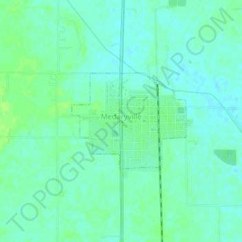 Medaryville topographic map, elevation, terrain