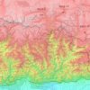 China–Bhutan Disputed Area topographic map, elevation, terrain