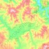 Hayfork topographic map, elevation, terrain