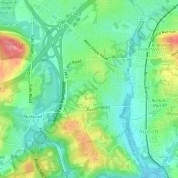 Wetherfield topographic map, elevation, terrain