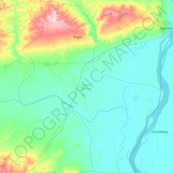 Etsako Central topographic map, elevation, terrain