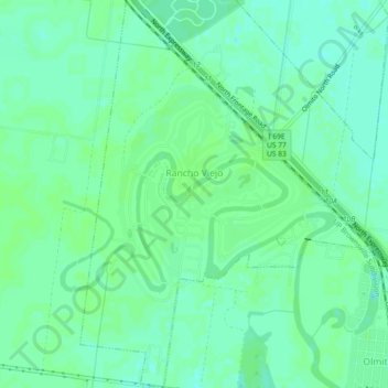 Rancho Viejo topographic map, elevation, terrain