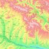 Huzhu Tu Autonomous County topographic map, elevation, terrain