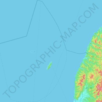 Awashimaura topographic map, elevation, terrain