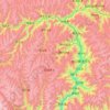 Jinchuan County topographic map, elevation, terrain