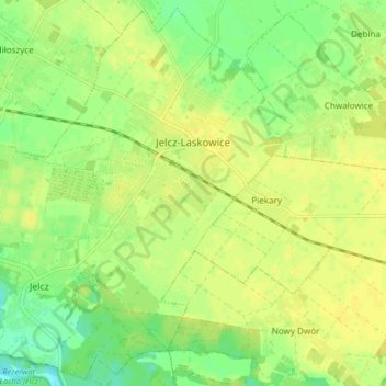 Jelcz-Laskowice topographic map, elevation, terrain