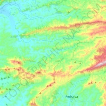 Natércia topographic map, elevation, terrain