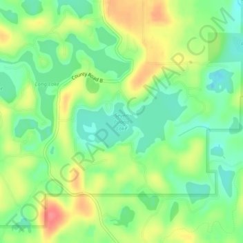 Seven Island Lake topographic map, elevation, terrain