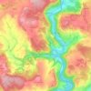 Wye Valley topographic map, elevation, terrain