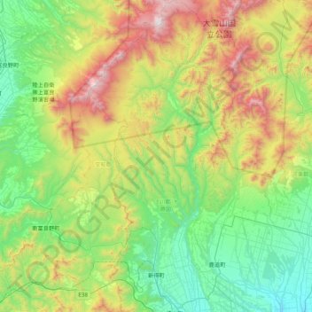 Shintoku topographic map, elevation, terrain