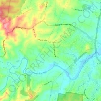 Eatons Hill topographic map, elevation, terrain