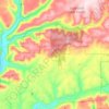 Cascade Township topographic map, elevation, terrain