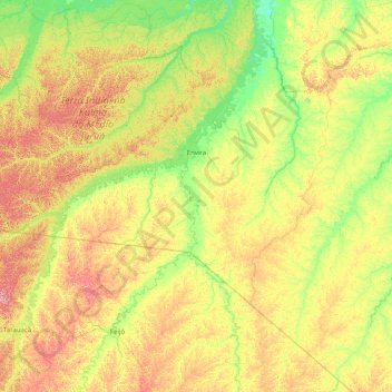 Envira topographic map, elevation, terrain