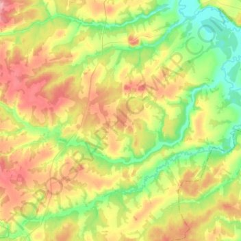 Lema river topographic map, elevation, terrain