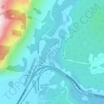 Cascade Ponds topographic map, elevation, terrain