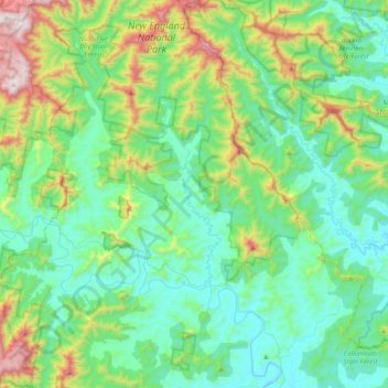 Bellbrook topographic map, elevation, terrain
