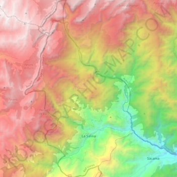 La Salina topographic map, elevation, terrain