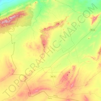 Slim topographic map, elevation, terrain