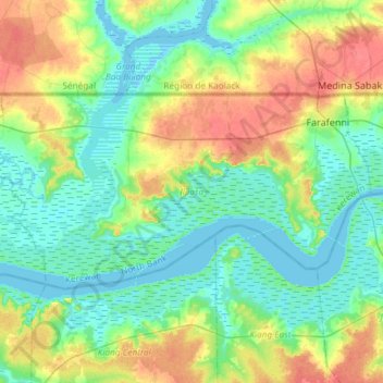 Illiasa topographic map, elevation, terrain