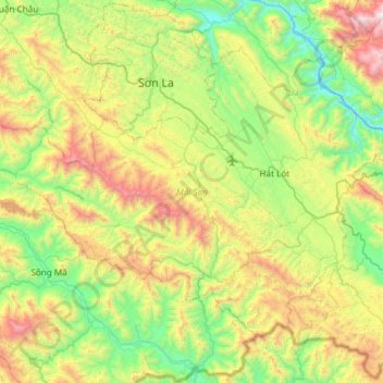 Mai Sơn topographic map, elevation, terrain