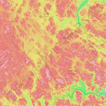 Rivière-de-la-Savane topographic map, elevation, terrain