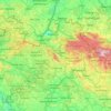 Liberec Region topographic map, elevation, terrain