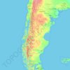 Patagonien topographic map, elevation, terrain
