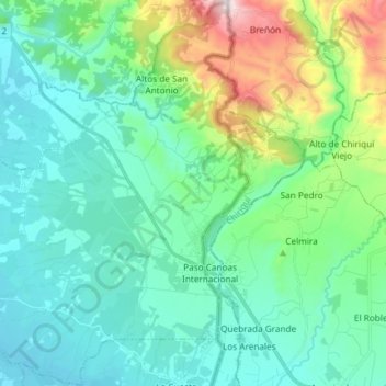 Canoas topographic map, elevation, terrain