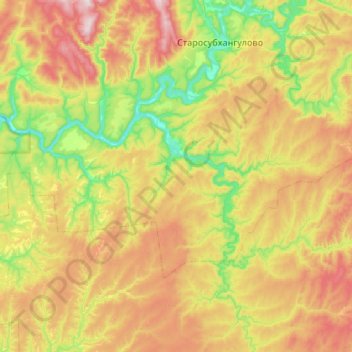 Атиковский сельсовет topographic map, elevation, terrain
