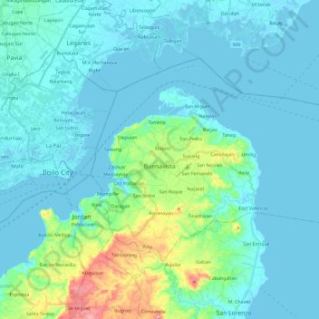 Buenavista topographic map, elevation, terrain