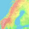 North Sweden topographic map, elevation, terrain