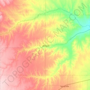 Hodgeman County topographic map, elevation, terrain