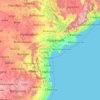 Andhra Pradesh topographic map, elevation, terrain