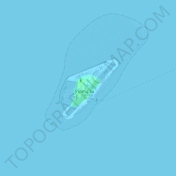 Spratly Island topographic map, elevation, terrain