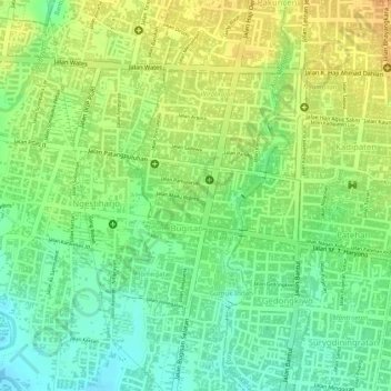 Patangpuluhan topographic map, elevation, terrain