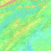 Hamblen County topographic map, elevation, terrain