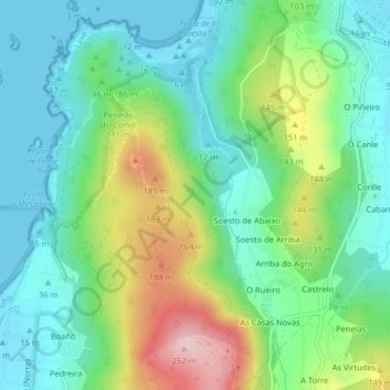 Soesto topographic map, elevation, terrain