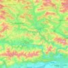 Tanahun topographic map, elevation, terrain