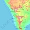 Kerala topographic map, elevation, terrain