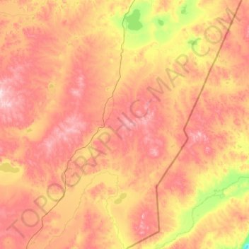 Choibalsan topographic map, elevation, terrain