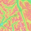 Gletscher-Nationalpark topographic map, elevation, terrain