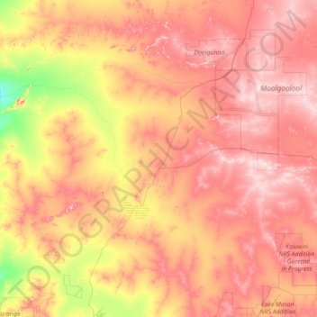 Meekatharra topographic map, elevation, terrain