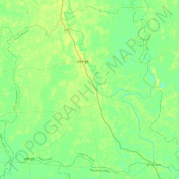 Sherpur (Bogra) topographic map, elevation, terrain