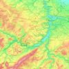 okres Praha-západ topographic map, elevation, terrain
